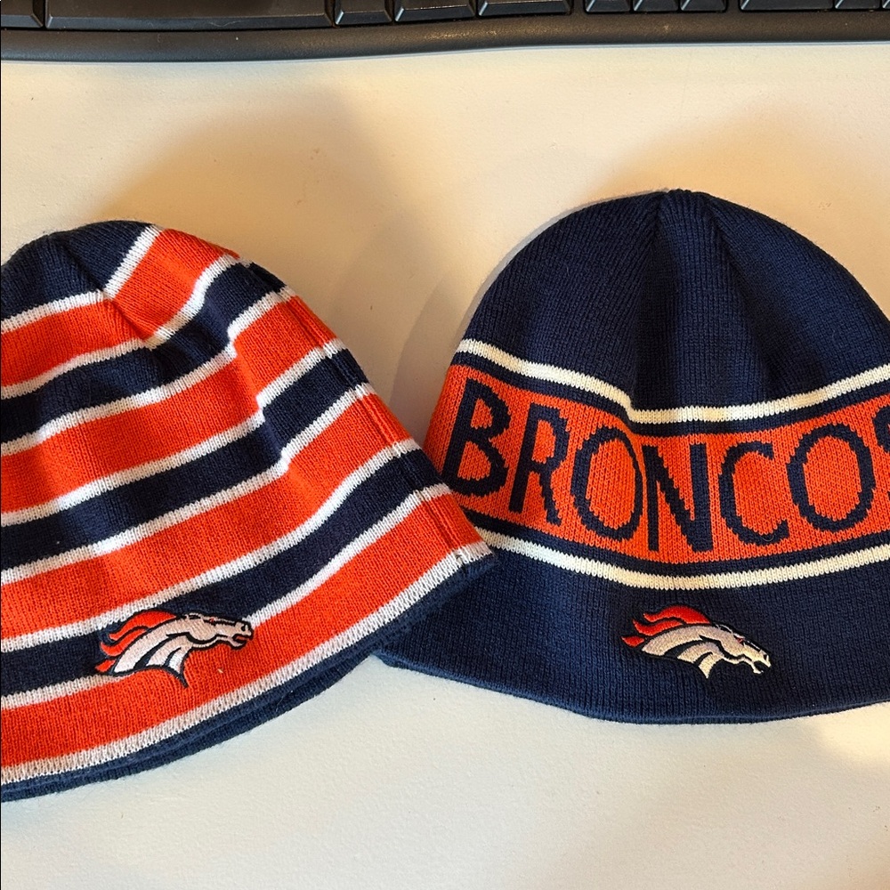 Denver Broncos Knit Beanies Set